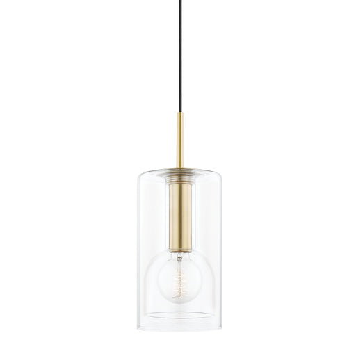 Mitzi - H415701A-AGB - One Light Pendant - Belinda - Aged Brass