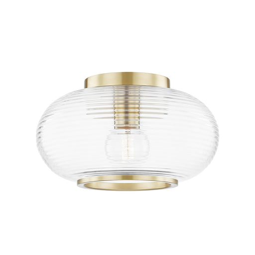 Mitzi - H418501-AGB - One Light Flush Mount - Maggie - Aged Brass