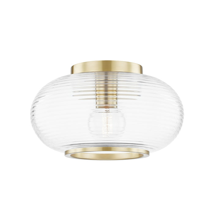 Mitzi - H418501-AGB - One Light Flush Mount - Maggie - Aged Brass