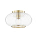 Mitzi - H418501-AGB - One Light Flush Mount - Maggie - Aged Brass