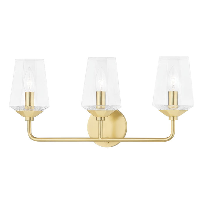 Mitzi - H420303-AGB - Three Light Bath and Vanity - Kayla - Aged Brass