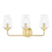 Mitzi - H420303-AGB - Three Light Bath and Vanity - Kayla - Aged Brass