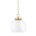 Mitzi - H457701S-AGB - One Light Pendant - Sasha - Aged Brass