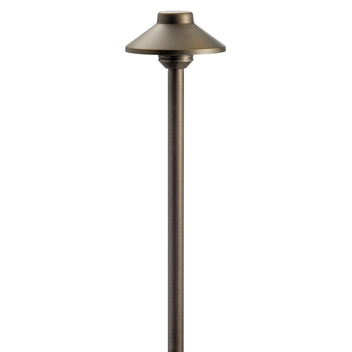 Kichler - 15505CBR - One Light Stepped Dome Path - Centennial Brass