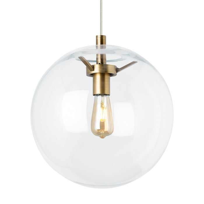 Visual Comfort Modern - 700TDPLNPCR - One Light Pendant - Palona - Aged Brass