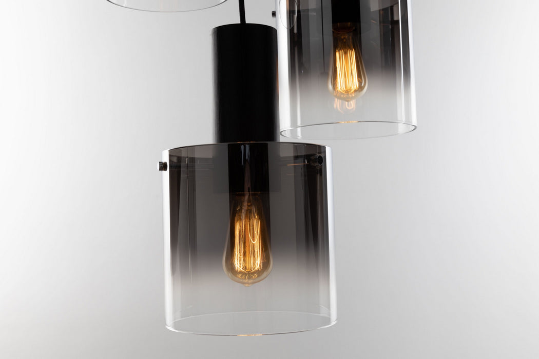 Artcraft - AC11523SM - Three Light Chandelier - Henley - Satin Black & Smoke Glass