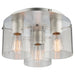 Artcraft - AC11524CL - Three Light Flush Mount - Henley - Brushed Aluminum & Clear Glass