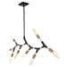 Artcraft - AC11538 - Eight Light Chandelier - Filiali - Black & Harvest Brass