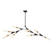 Artcraft - AC11538 - Eight Light Chandelier - Filiali - Black & Harvest Brass