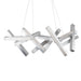 Modern Forms - PD-64848-AL - LED Linear Pendant - Chaos - Brushed Aluminum