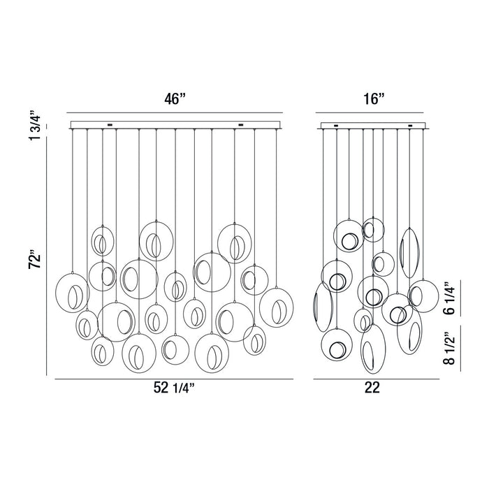 Eurofase - 35912-019 - LED Chandelier - Arlington - Blackened Chrome