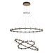 Eurofase - 37046-019 - LED Chandelier - Albany - Deep Black/Brass