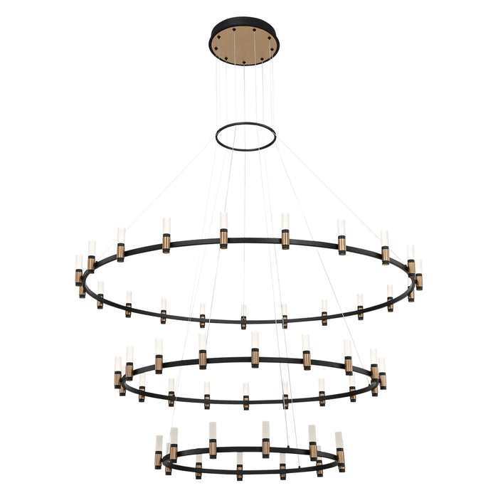 Eurofase - 37046-019 - LED Chandelier - Albany - Deep Black/Brass