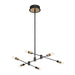 Eurofase - 37050-016 - LED Chandelier - Albany - Deep Black/Brass