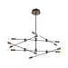 Eurofase - 37051-013 - LED Chandelier - Albany - Deep Black/Brass