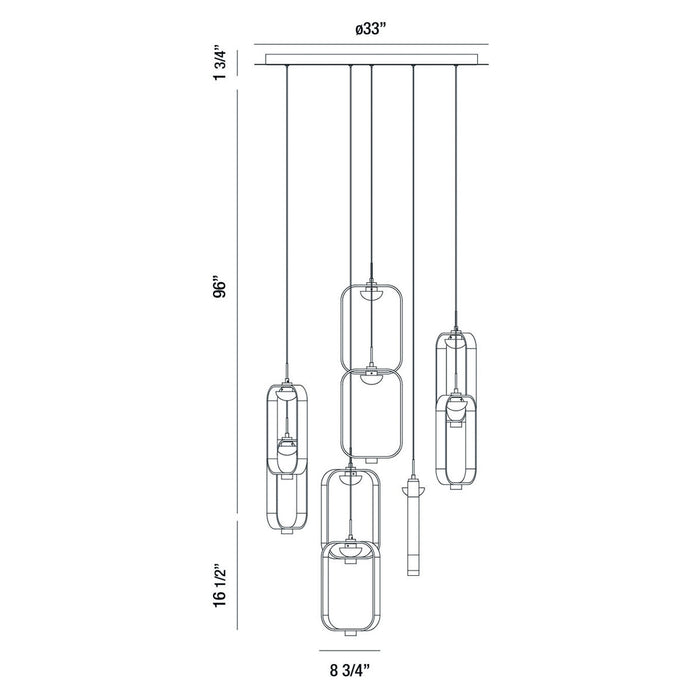 Eurofase - 37079-017 - LED Chandelier - Dagmar - Black