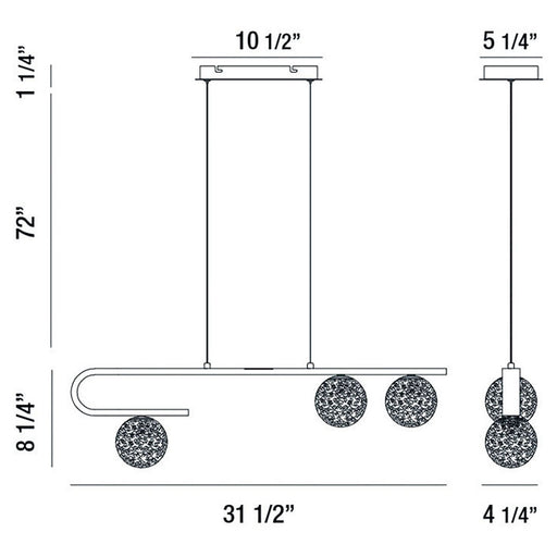 Eurofase - 37350-017 - LED Pendant - Phillimore - Brushed Gold