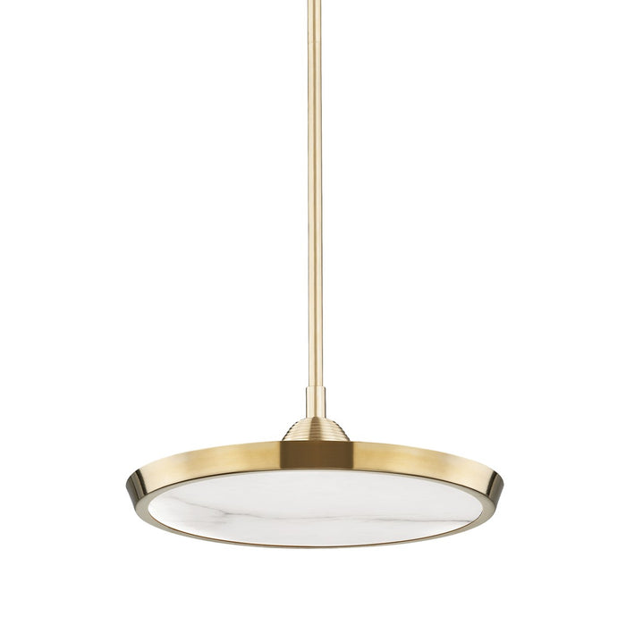 Hudson Valley - 3616-AGB - LED Pendant - Draper - Aged Brass