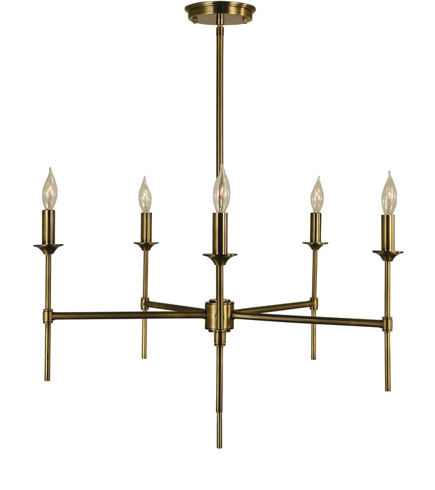 Framburg - 4695 AB - Five Light Chandelier - Chandler - Antique Brass