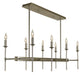 Framburg - 4698 BN - Eight Light Island Chandelier - Chandler - Brushed Nickel