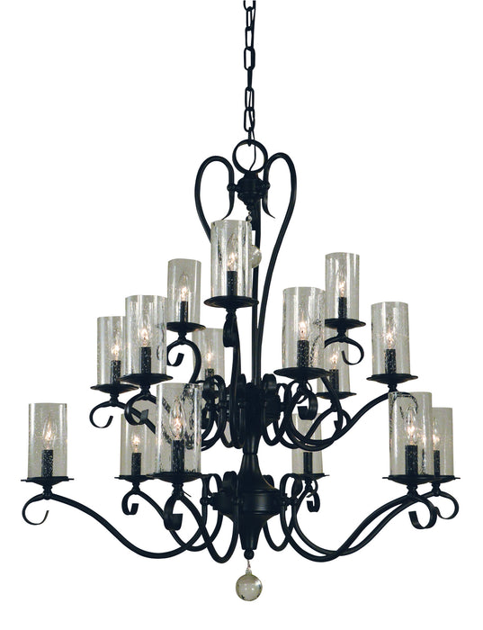 Framburg - 5027 MBLACK - 15 Light Chandelier - Ilsa - Matte Black