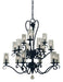 Framburg - 5027 MBLACK - 15 Light Chandelier - Ilsa - Matte Black