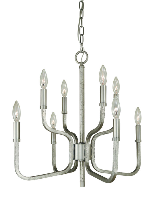 Framburg - 5488 SP - Eight Light Chandelier - Heidelberg - Satin Pewter