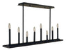 Framburg - 5538 MBLACK - Eight Light Island Chandelier - Industria - Matte Black