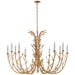 Visual Comfort Signature - JN 5080AGL - 12 Light Chandelier - Silva - Antique Gold Leaf