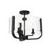 Eurofase - 38156-038 - Three Light Semi Flush Mount - Campisi - Black