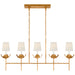 Visual Comfort Signature - JN 5630AGL-L - Five Light Linear Chandelier - Illana - Antique Gold Leaf