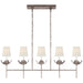 Visual Comfort Signature - JN 5630BSL-L - Five Light Linear Chandelier - Illana - Burnished Silver Leaf