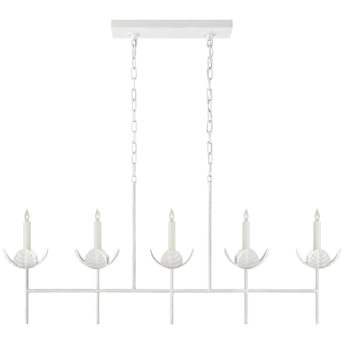 Visual Comfort Signature - JN 5630PW - Five Light Linear Chandelier - Illana - Plaster White