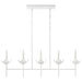 Visual Comfort Signature - JN 5630PW - Five Light Linear Chandelier - Illana - Plaster White