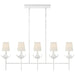 Visual Comfort Signature - JN 5630PW-L - Five Light Linear Chandelier - Illana - Plaster White