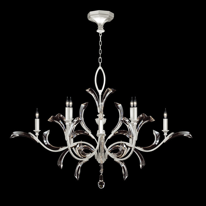 Fine Art - 701240-SF4 - Eight Light Chandelier - Beveled Arcs - Silver