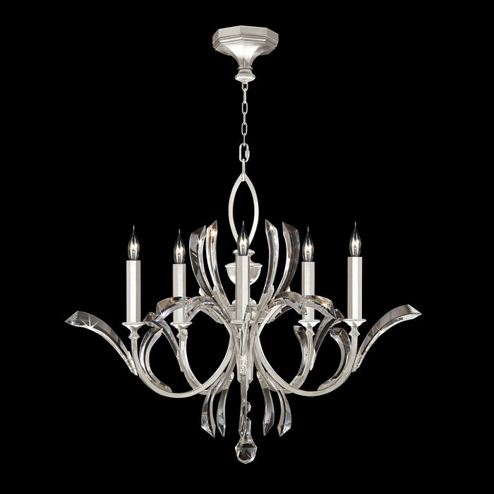 Fine Art - 702240-SF4 - Five Light Chandelier - Beveled Arcs - Silver