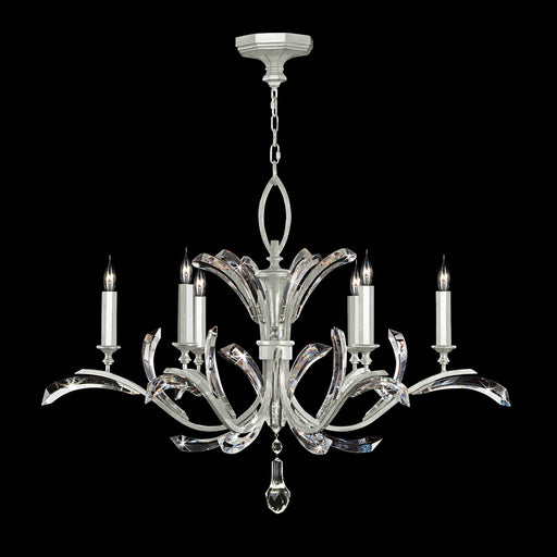 Fine Art - 702440-SF4 - Six Light Chandelier - Beveled Arcs - Silver