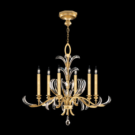 Fine Art - 739140-SF3 - Six Light Chandelier - Beveled Arcs - Gold