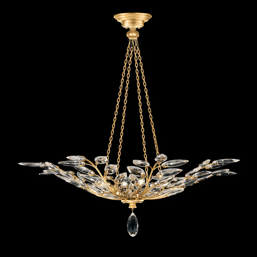 Fine Art - 753640-SF3 - Four Light Pendant - Crystal Laurel - Gold