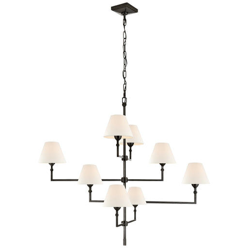 Visual Comfort Signature - AH 5310GM-L - Eight Light Chandelier - Jane - Gun Metal