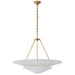 Visual Comfort Signature - ARN 5427HAB-PW - Six Light Chandelier - Mollino - Hand-Rubbed Antique Brass