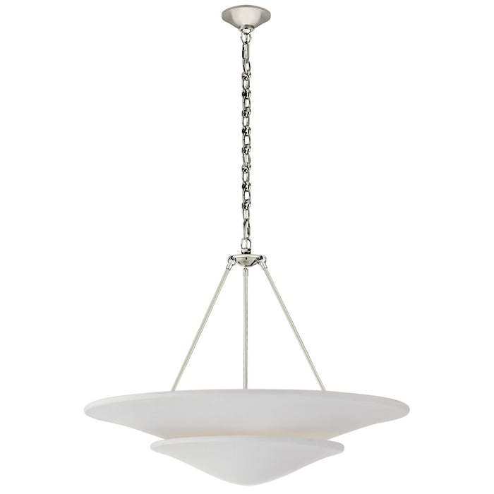 Visual Comfort Signature - ARN 5427PN-PW - Six Light Chandelier - Mollino - Polished Nickel