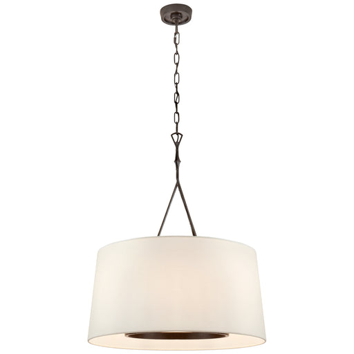 Visual Comfort Signature - S 5401AI-L - Six Light Pendant - Dauphine - Aged Iron