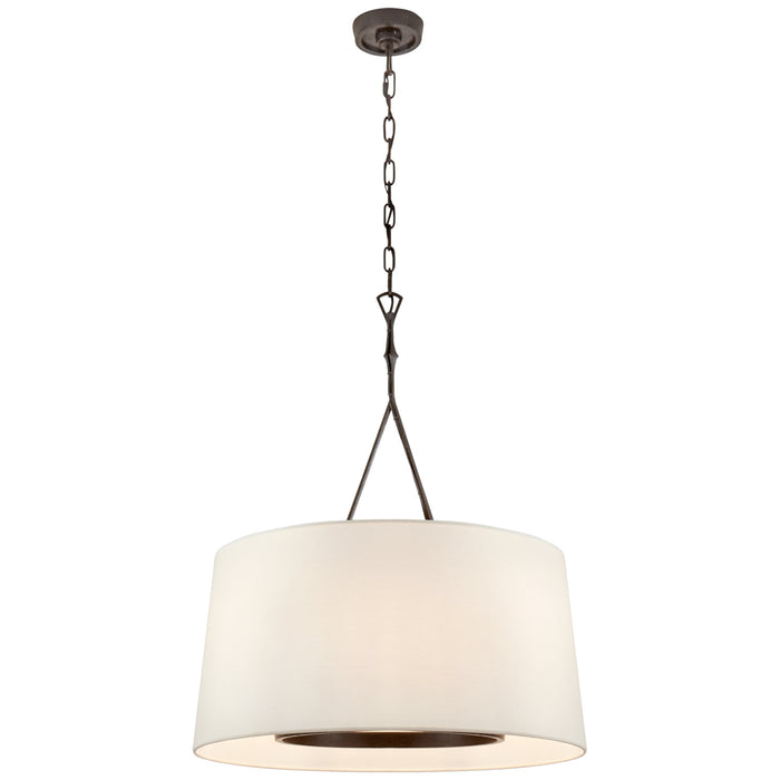 Visual Comfort Signature - S 5401AI-L - Six Light Pendant - Dauphine - Aged Iron