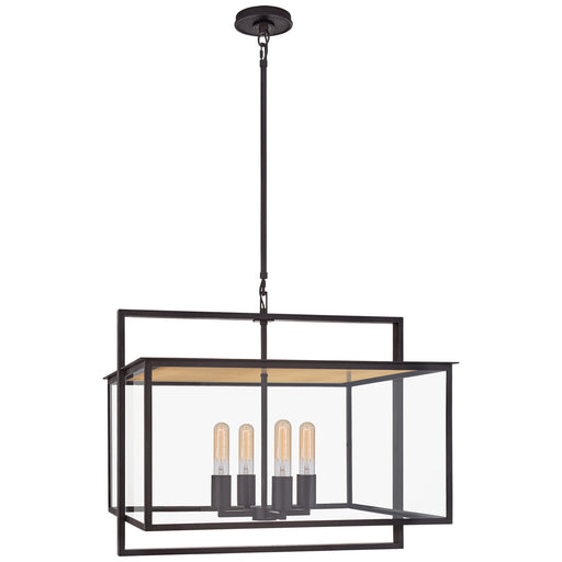 Visual Comfort Signature - S 5797AI-CG - Four Light Hanging Lantern - Halle - Aged Iron