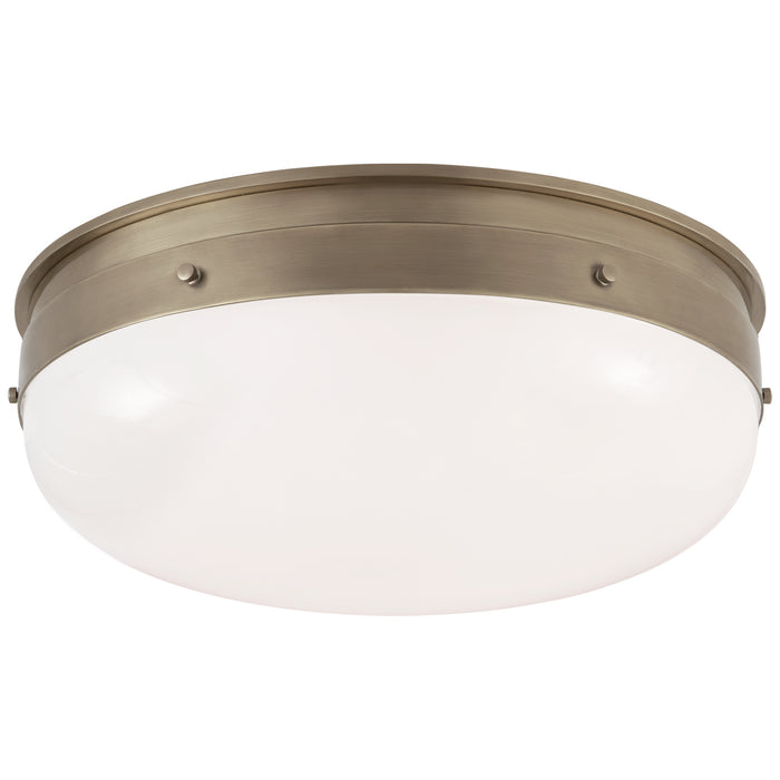 Visual Comfort Signature - TOB 4064AN-WG - LED Flush Mount - Hicks - Antique Nickel