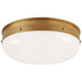 Visual Comfort Signature - TOB 4064HAB-WG - LED Flush Mount - Hicks - Hand-Rubbed Antique Brass