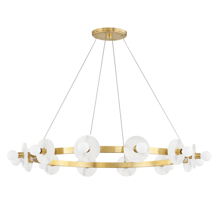 Hudson Valley - 4240-AGB - 12 Light Chandelier - Austen - Aged Brass