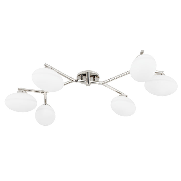 Hudson Valley - 5541-PN - Six Light Semi Flush Mount - Wagner - Polished Nickel